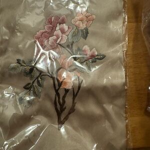Silk Scarf with Flowers